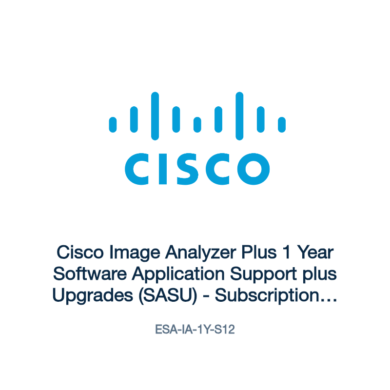 ESA-IA-1Y-S12: Cisco Image Analyzer Plus 1 Year Software Application Support plus