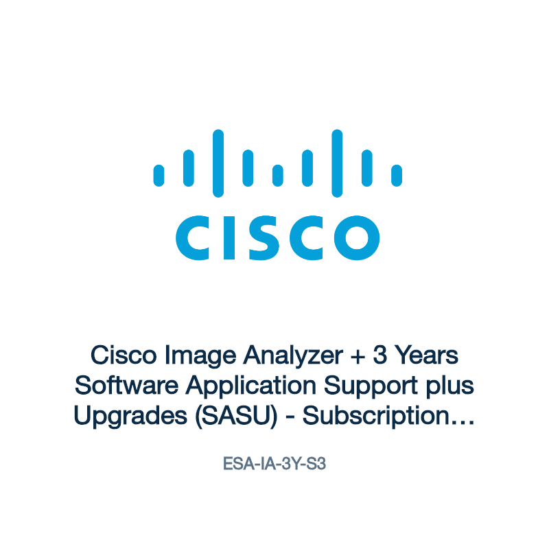 ESA-IA-3Y-S3: Cisco Image Analyzer + 3 Years Software Application Support plus