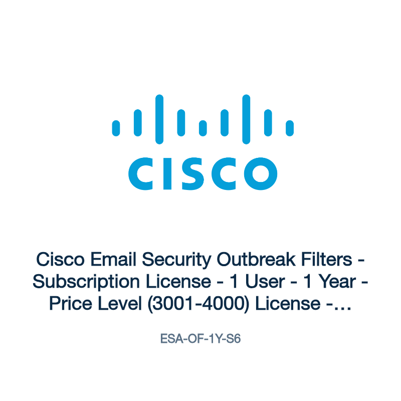 ESA-OF-1Y-S6: Cisco Email Security Outbreak Filters