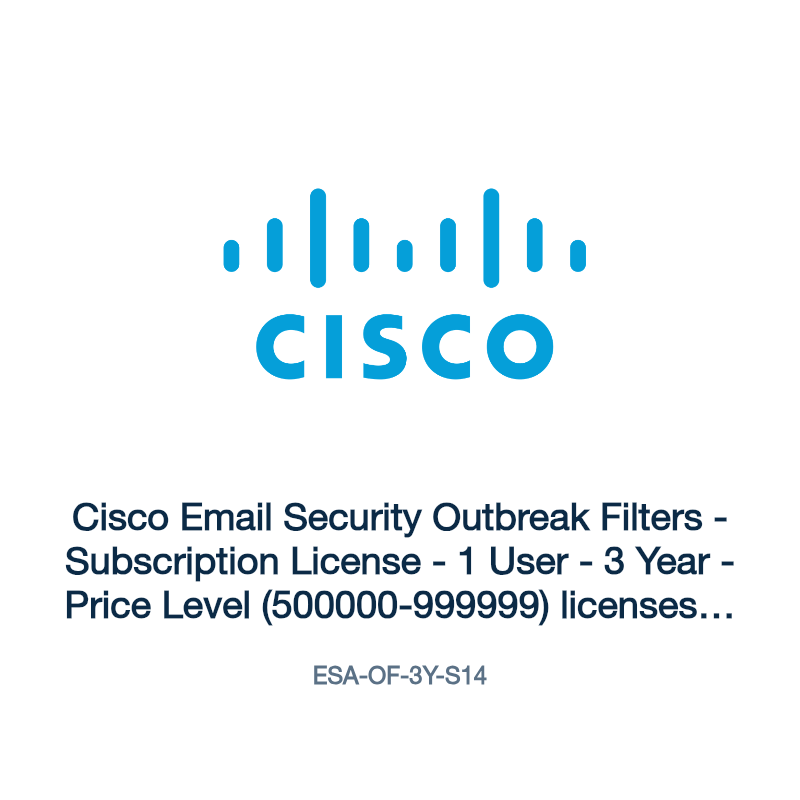 ESA-OF-3Y-S14: Cisco Email Security Outbreak Filters