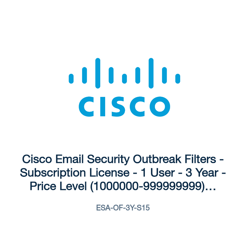 ESA-OF-3Y-S15: Cisco Email Security Outbreak Filters