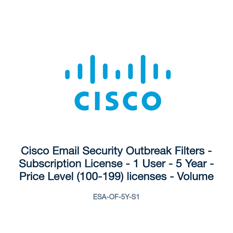 ESA-OF-5Y-S1: Cisco Email Security Outbreak Filters