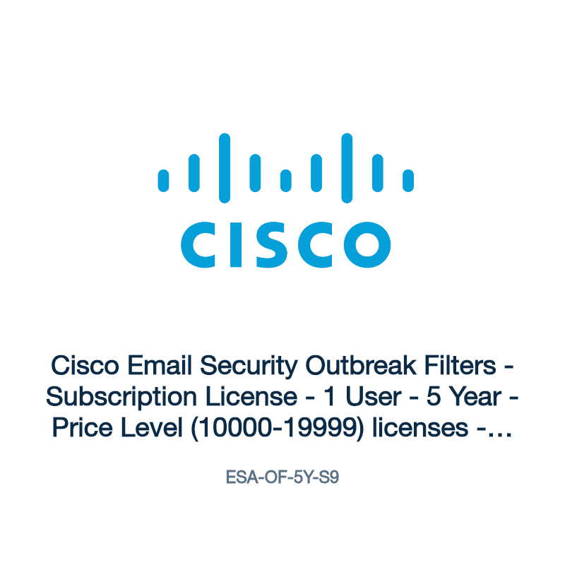 ESA-OF-5Y-S9: Cisco Email Security Outbreak Filters