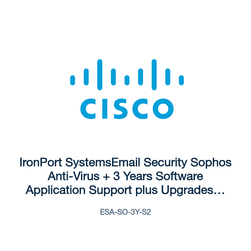 ESA-SO-3Y-S2: IronPort SystemsEmail Security Sophos Anti-Virus + 3 Years Software