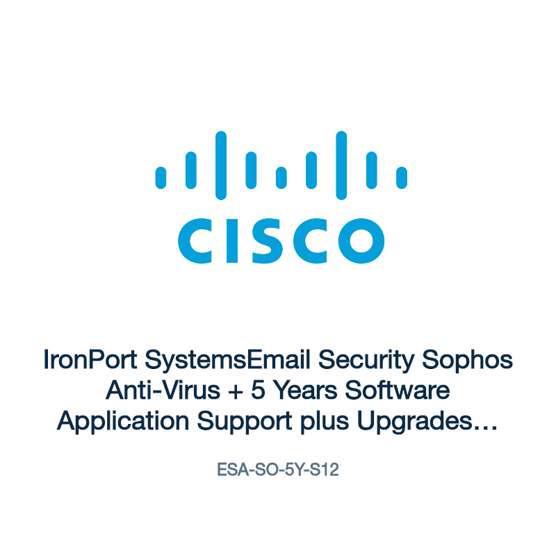 ESA-SO-5Y-S12: IronPort SystemsEmail Security Sophos Anti-Virus + 5 Years Software