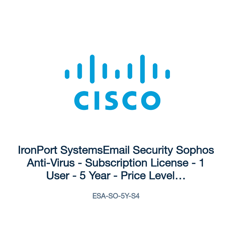 ESA-SO-5Y-S4: IronPort SystemsEmail Security Sophos Anti-Virus