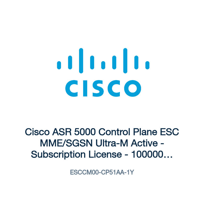 ESCCM00-CP51AA-1Y: Cisco ASR 5000 Control Plane ESC MME/SGSN Ultra-M Active