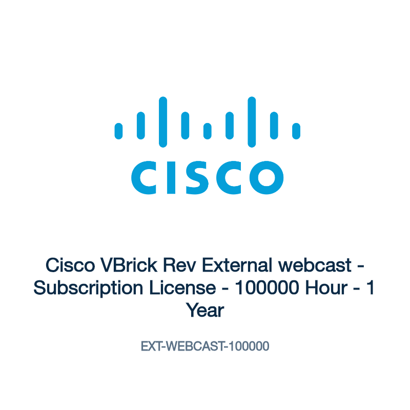 EXT-WEBCAST-100000: Cisco VBrick Rev External webcast