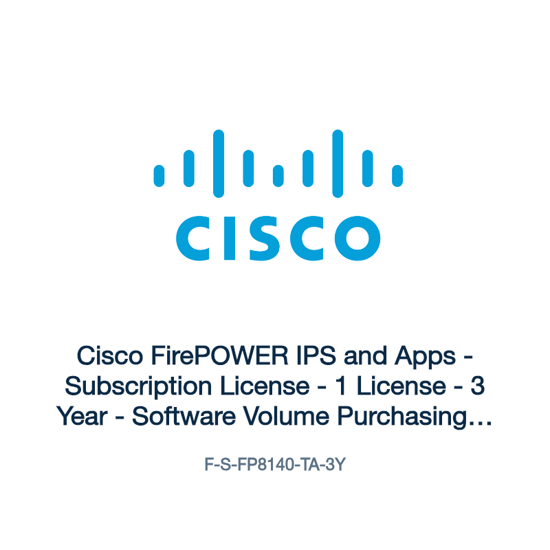 F-S-FP8140-TA-3Y: Cisco FirePOWER IPS and Apps