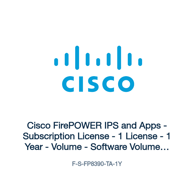 F-S-FP8390-TA-1Y: Cisco FirePOWER IPS and Apps
