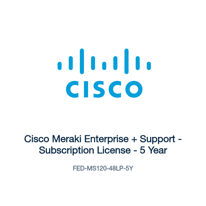 FED-MS120-48LP-5Y: Cisco Meraki Enterprise + Support