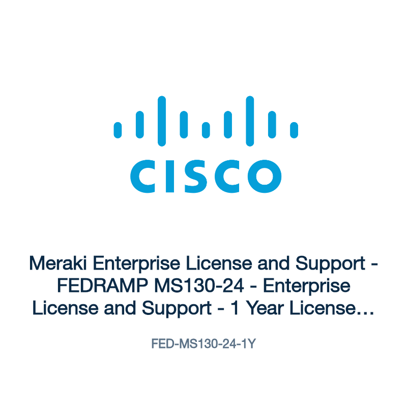FED-MS130-24-1Y: Meraki Enterprise License and Support