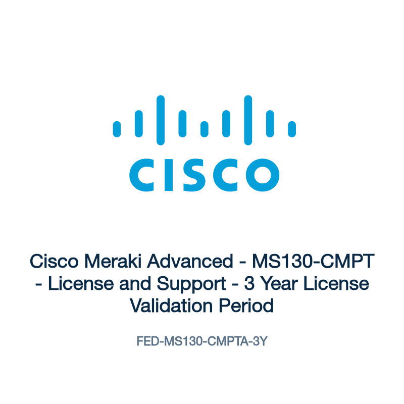 FED-MS130-CMPTA-3Y: Cisco Meraki Advanced