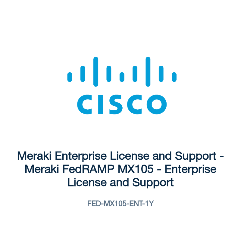 FED-MX105-ENT-1Y: Meraki Enterprise License and Support