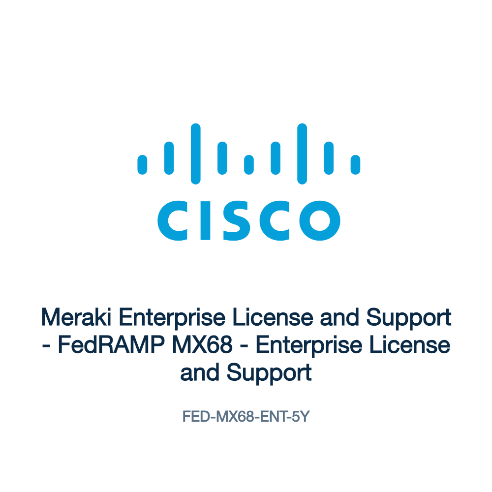 FED-MX68-ENT-5Y: Meraki Enterprise License and Support
