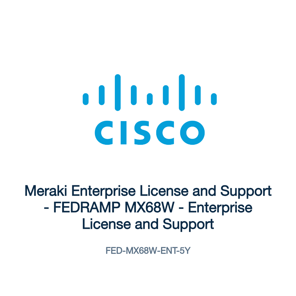 FED-MX68W-ENT-5Y: Meraki Enterprise License and Support