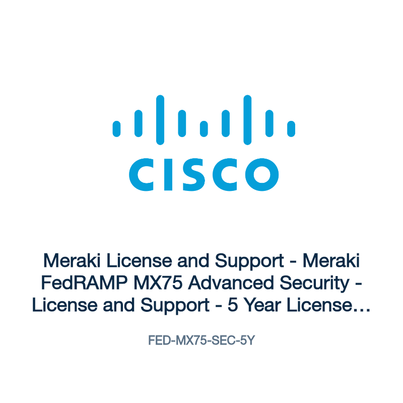 FED-MX75-SEC-5Y: Meraki License and Support