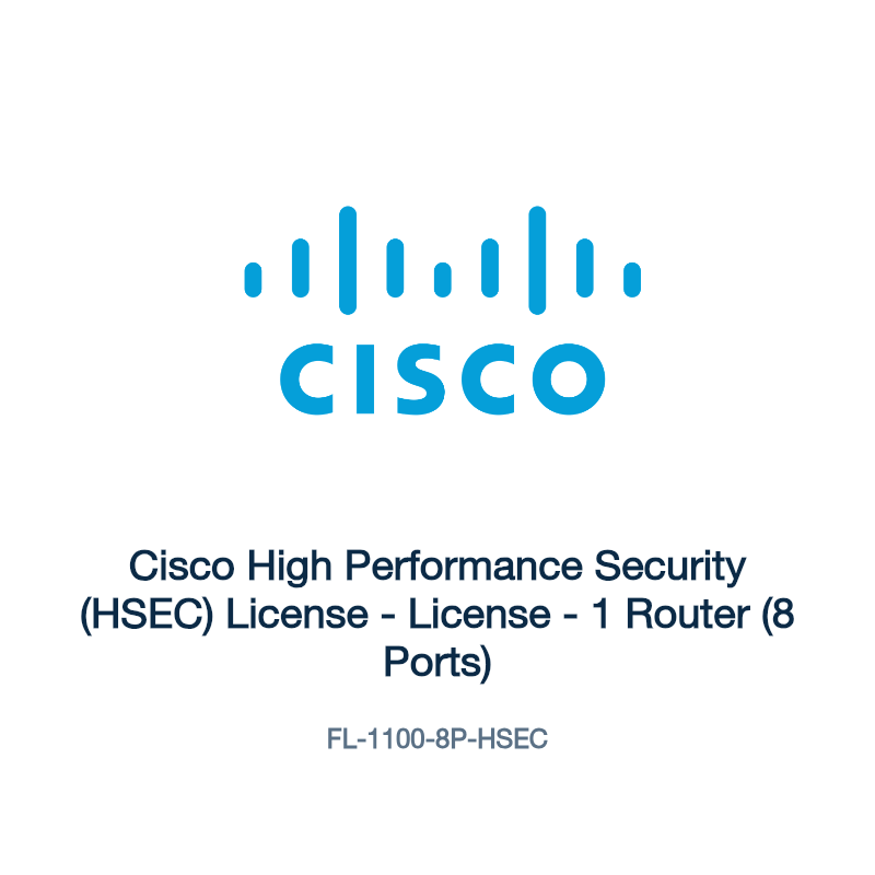 FL-1100-8P-HSEC: Cisco High Performance Security (HSEC) License