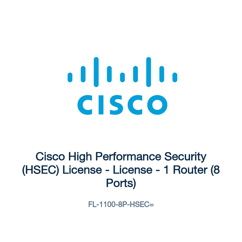 FL-1100-8P-HSEC=: Cisco High Performance Security (HSEC) License