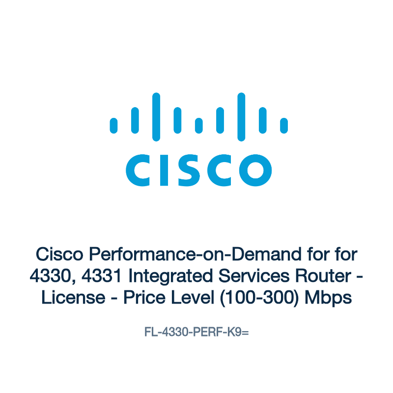 FL-4330-PERF-K9=: Cisco Performance-on-Demand for for 4330, 4331 Integrated Services