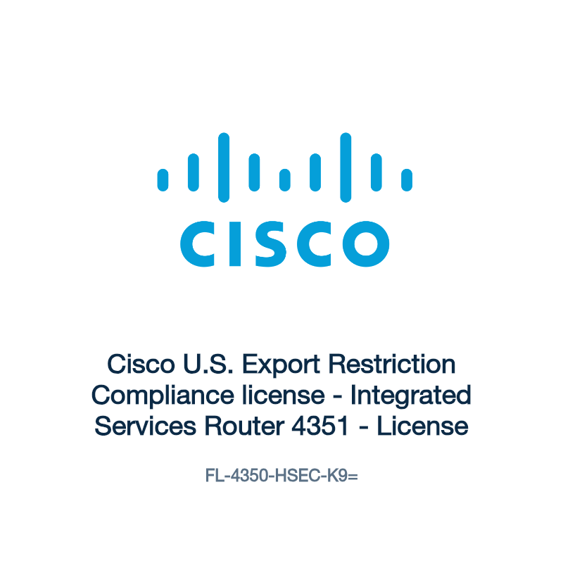 FL-4350-HSEC-K9=: Cisco U.S. Export Restriction Compliance license