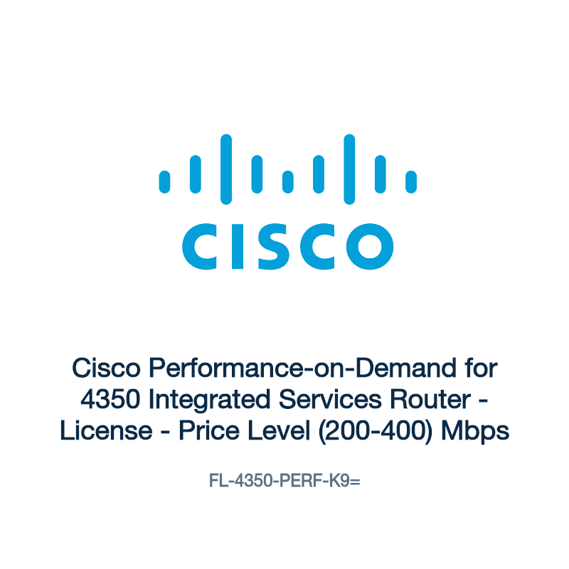 FL-4350-PERF-K9=: Cisco Performance-on-Demand for 4350 Integrated Services Router