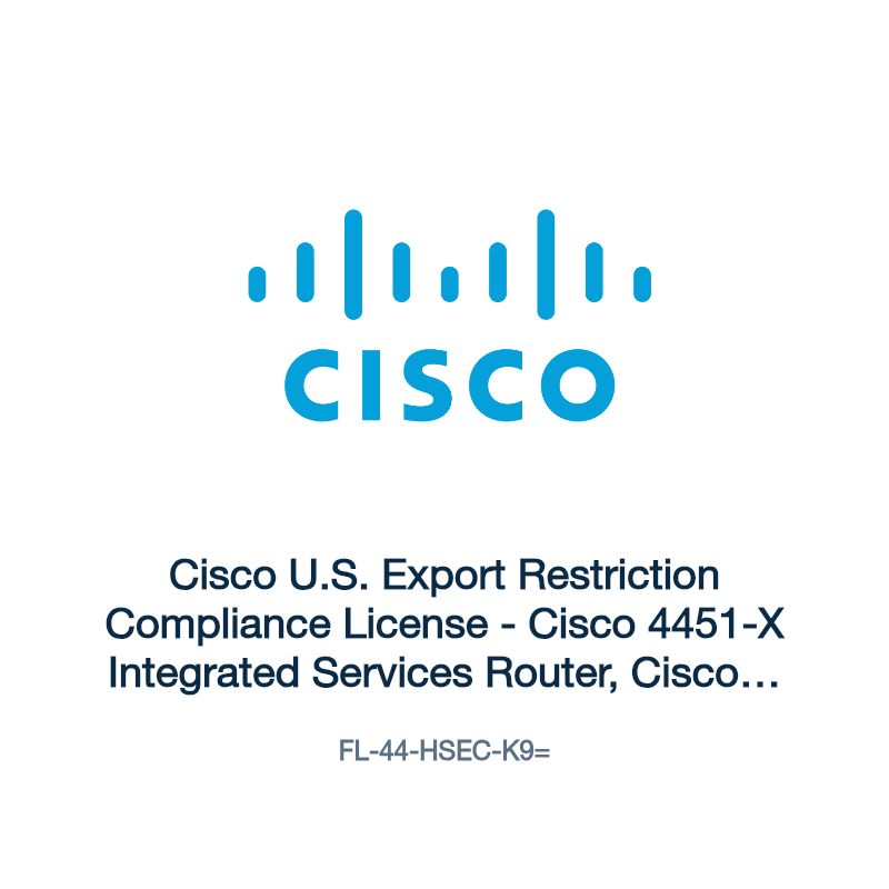 FL-44-HSEC-K9=: Cisco U.S. Export Restriction Compliance License