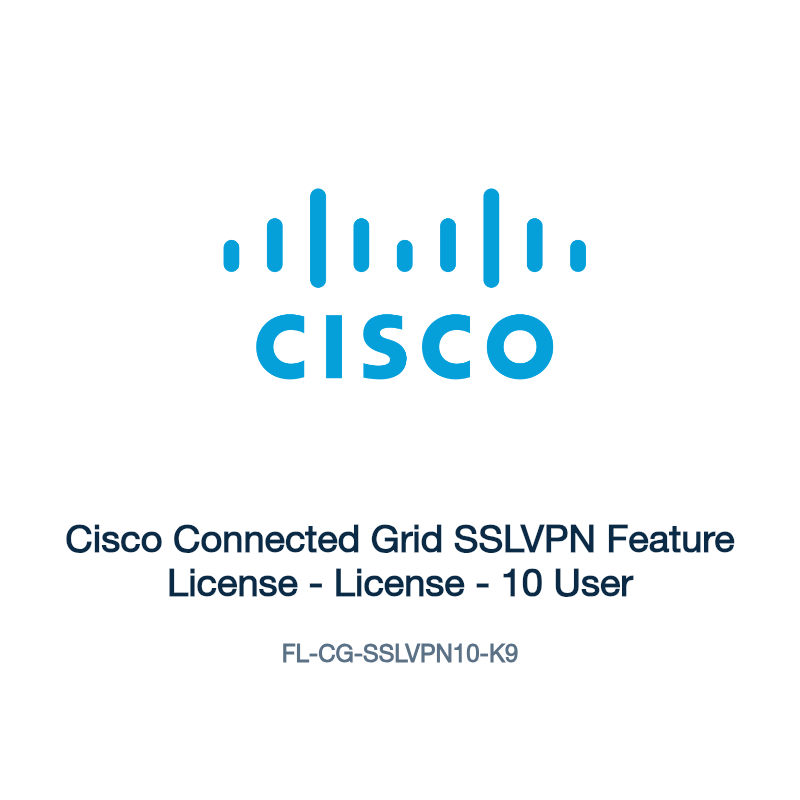 FL-CG-SSLVPN10-K9: Cisco Connected Grid SSLVPN Feature License