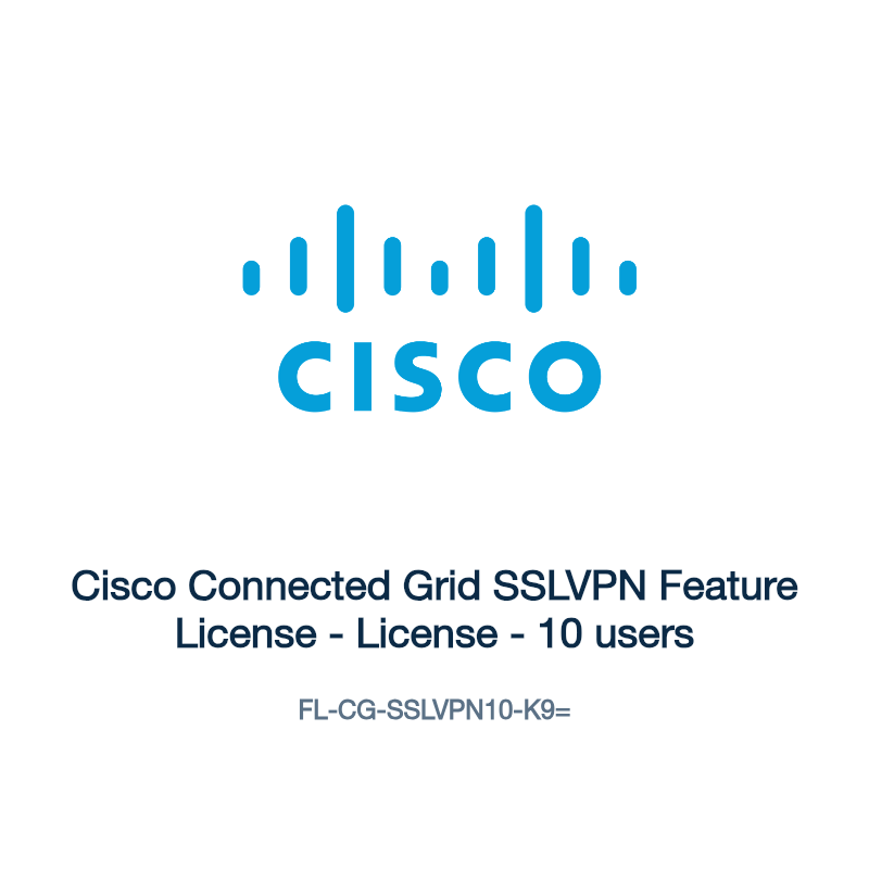 FL-CG-SSLVPN10-K9=: Cisco Connected Grid SSLVPN Feature License