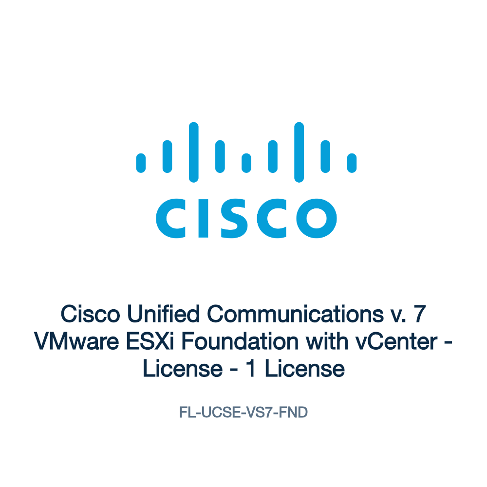 FL-UCSE-VS7-FND: Cisco Unified Communications v. 7 VMware ESXi Foundation with vCenter