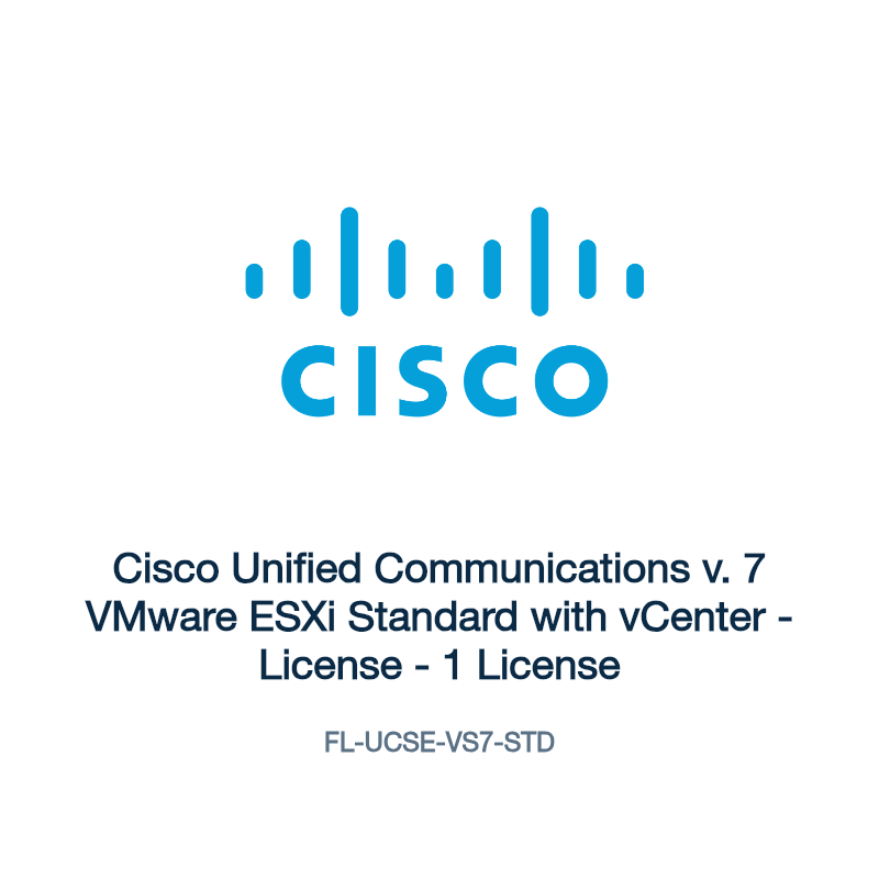 FL-UCSE-VS7-STD: Cisco Unified Communications v. 7 VMware ESXi Standard with vCenter