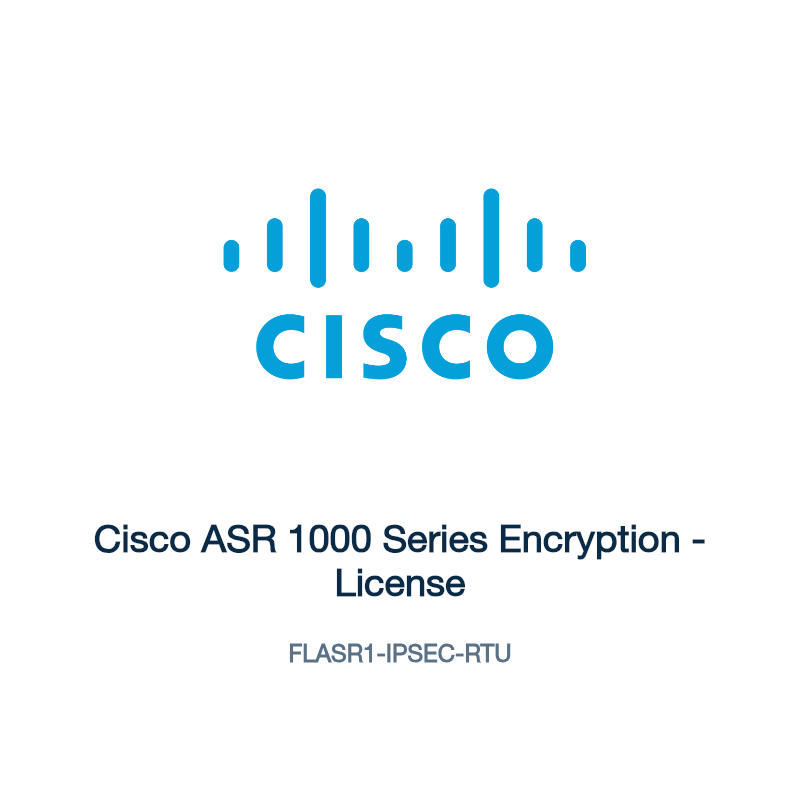 FLASR1-IPSEC-RTU: Cisco ASR 1000 Series Encryption