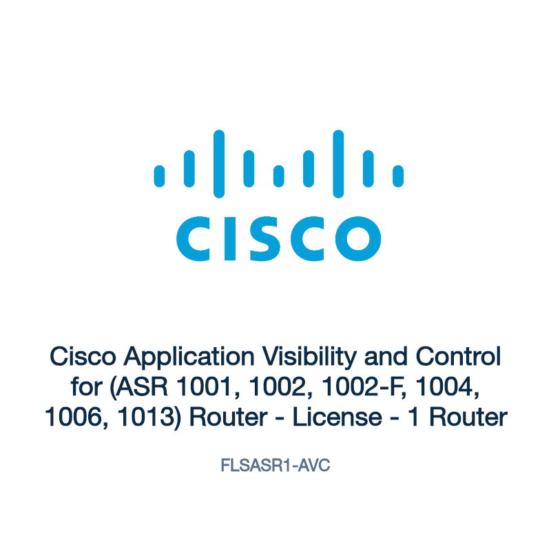 FLSASR1-AVC: Cisco Application Visibility and Control for (ASR 1001, 1002, 1002-F