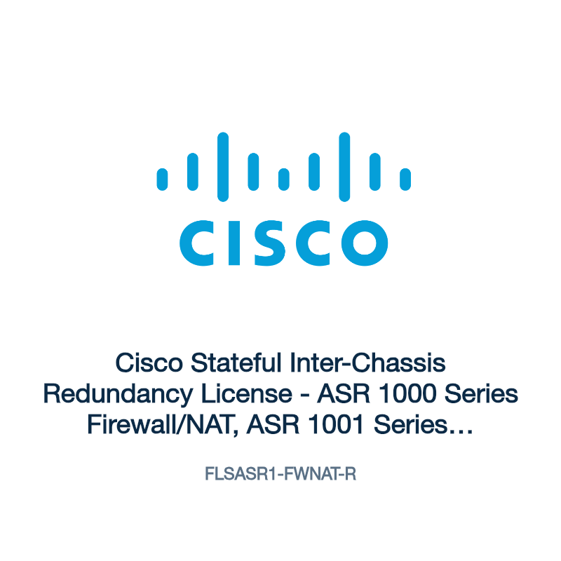 FLSASR1-FWNAT-R: Cisco Stateful Inter-Chassis Redundancy License