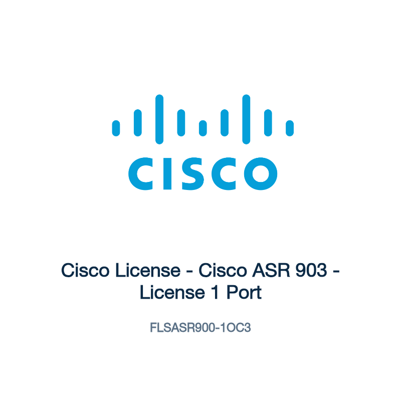 FLSASR900-1OC3: Cisco License - Cisco ASR 903 - License 1 Port