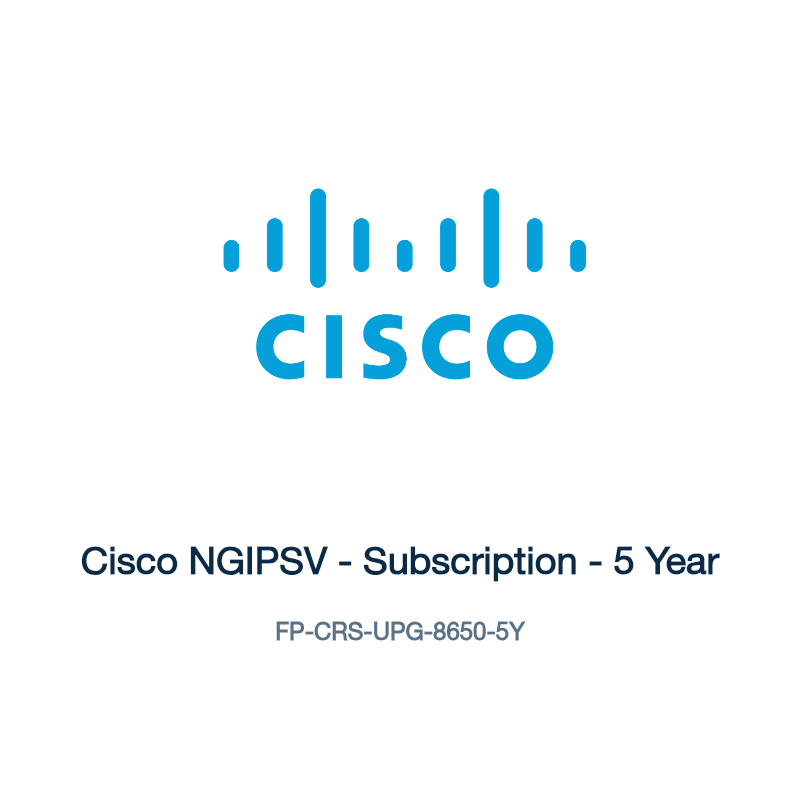 FP-CRS-UPG-8650-5Y: Cisco NGIPSV - Subscription - 5 Year