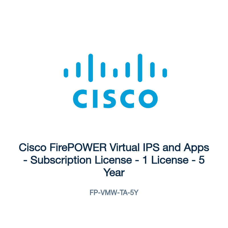 FP-VMW-TA-5Y: Cisco FirePOWER Virtual IPS and Apps