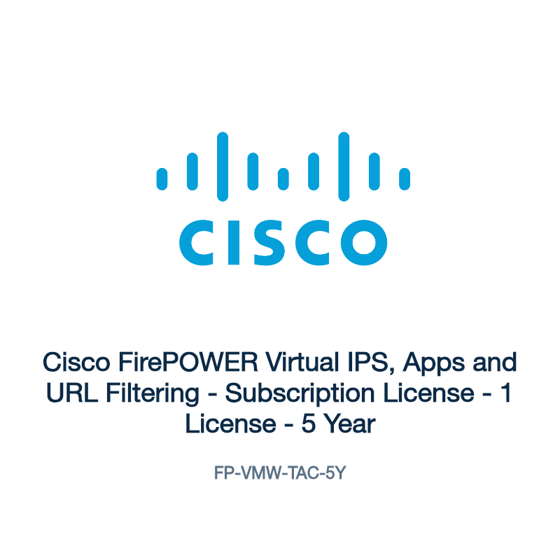 FP-VMW-TAC-5Y: Cisco FirePOWER Virtual IPS, Apps and URL Filtering