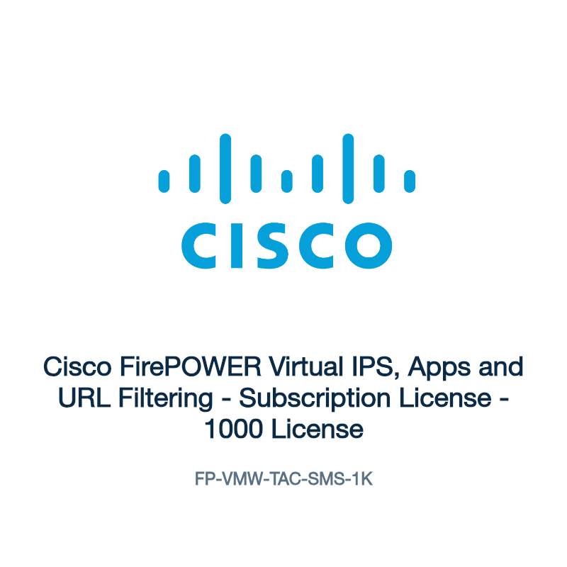 FP-VMW-TAC-SMS-1K: Cisco FirePOWER Virtual IPS, Apps and URL Filtering