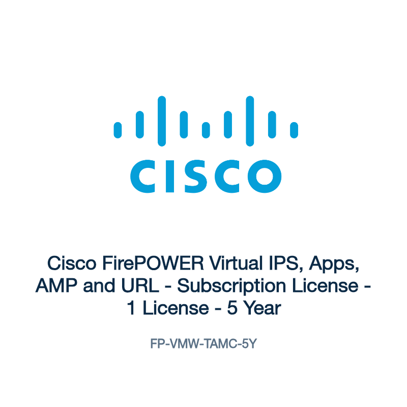 FP-VMW-TAMC-5Y: Cisco FirePOWER Virtual IPS, Apps, AMP and URL