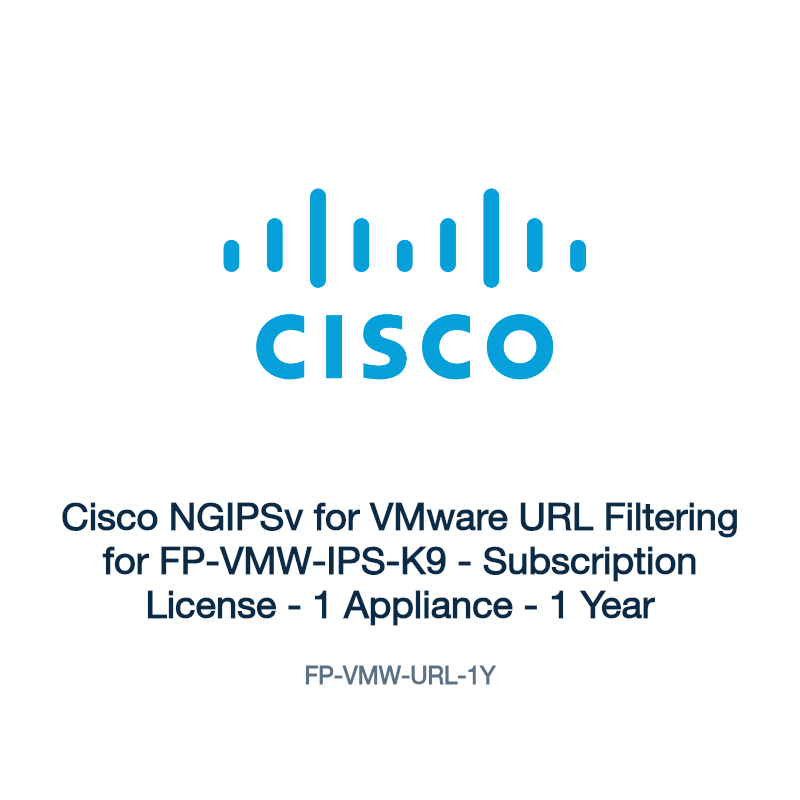 FP-VMW-URL-1Y: Cisco NGIPSv for VMware URL Filtering for FP-VMW-IPS-K9