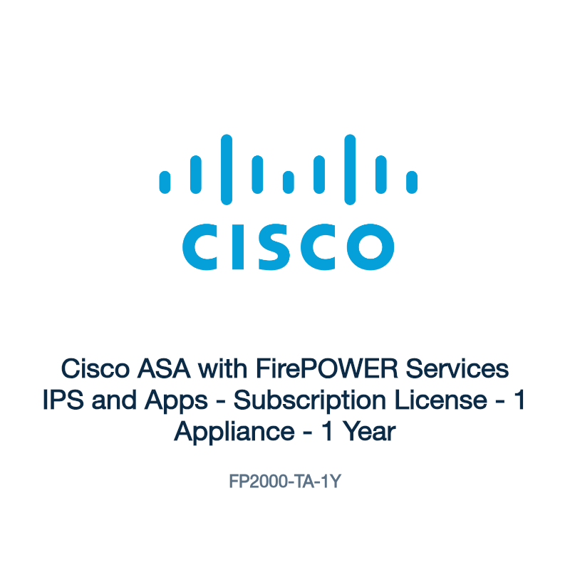 FP2000-TA-1Y: Cisco ASA with FirePOWER Services IPS and Apps