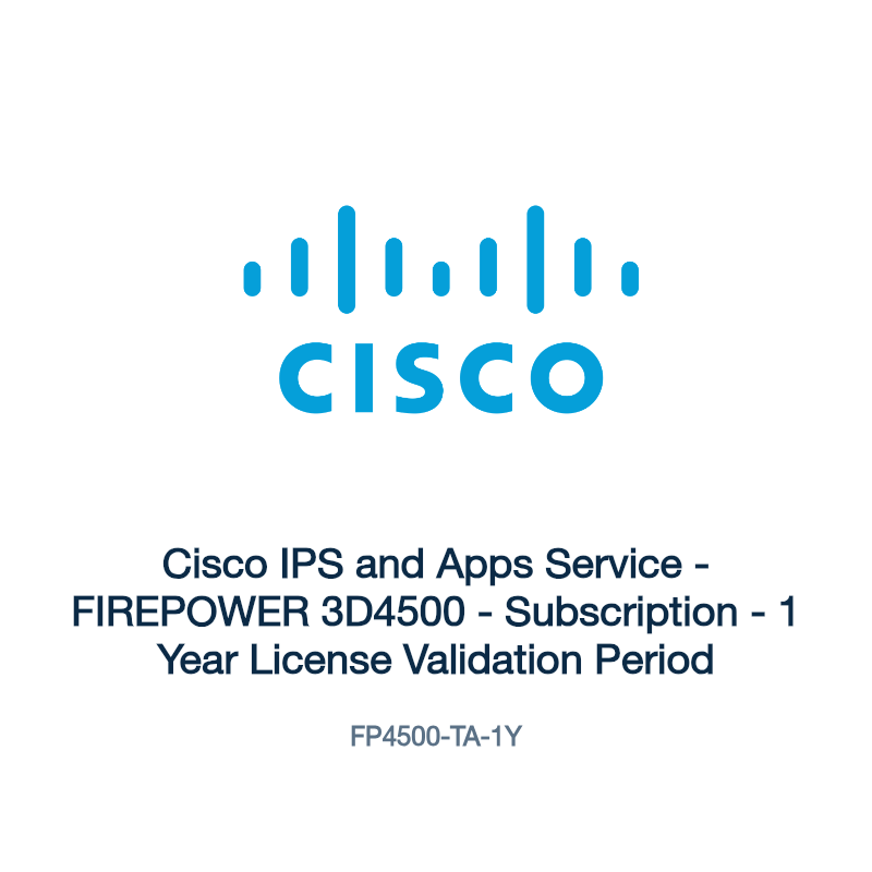 FP4500-TA-1Y: Cisco IPS and Apps Service