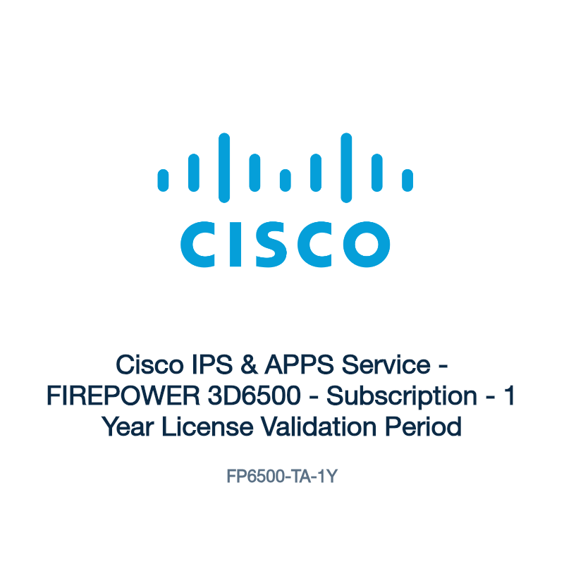 FP6500-TA-1Y: Cisco IPS & APPS Service