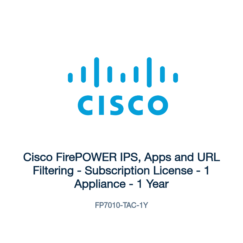 FP7010-TAC-1Y: Cisco FirePOWER IPS, Apps and URL Filtering