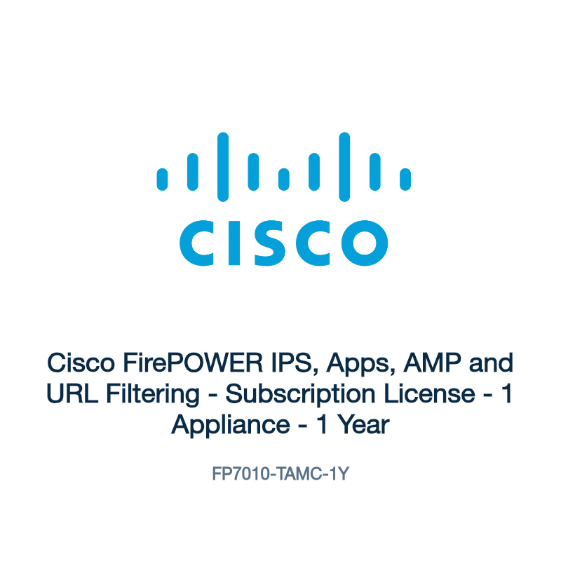 FP7010-TAMC-1Y: Cisco FirePOWER IPS, Apps, AMP and URL Filtering