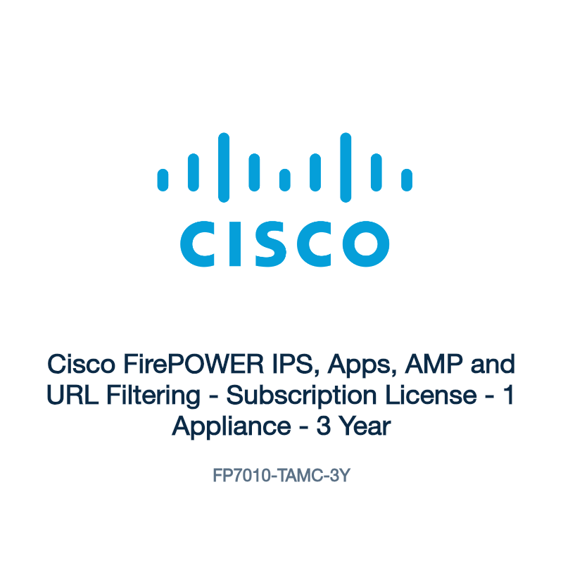 FP7010-TAMC-3Y: Cisco FirePOWER IPS, Apps, AMP and URL Filtering