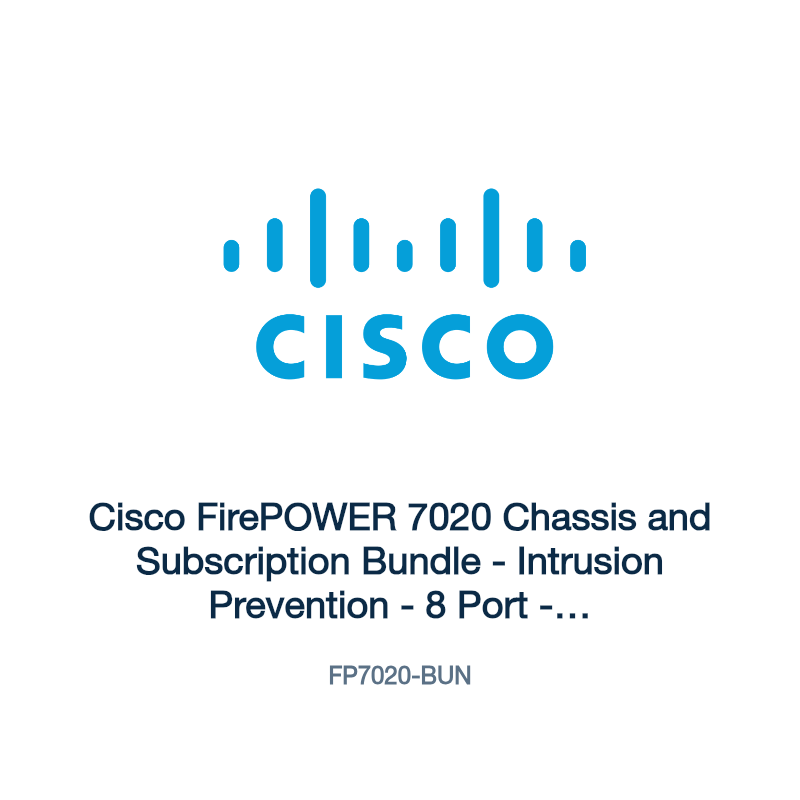 FP7020-BUN: Cisco FirePOWER 7020 Chassis and Subscription Bundle