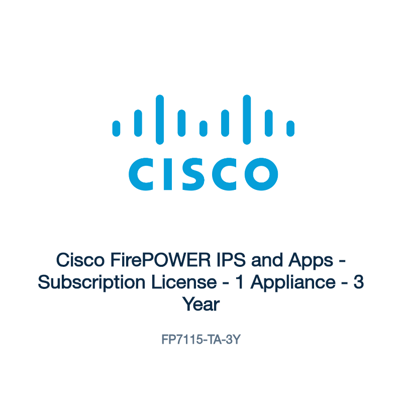FP7115-TA-3Y: Cisco FirePOWER IPS and Apps