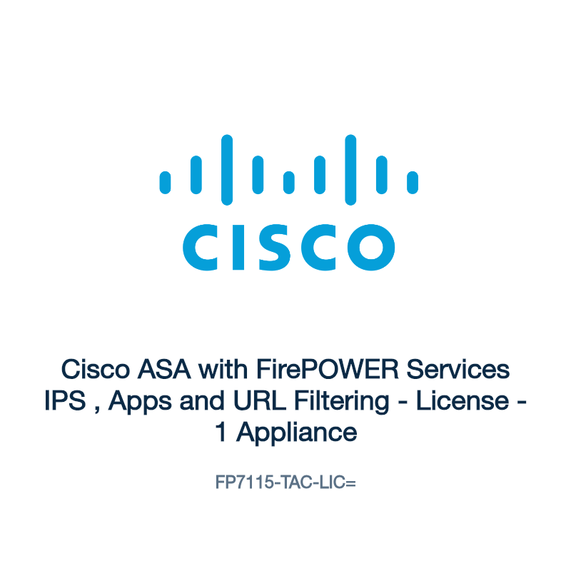 FP7115-TAC-LIC=: Cisco ASA with FirePOWER Services IPS , Apps and URL Filtering